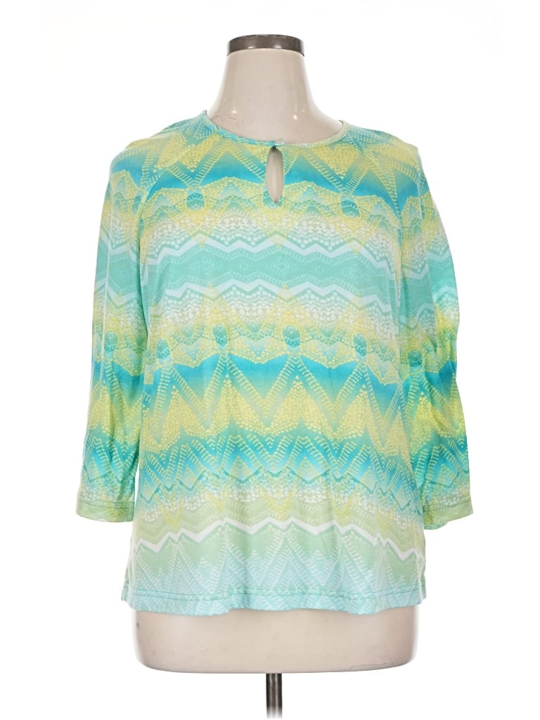 Pre-owned Koret 3/4 Sleeve T-shirt In Teal
