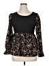 Shein Curve 100% Polyester Black Long Sleeve Blouse Size 14 Plus (1) - photo 1
