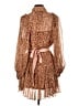 Zimmermann Animal Print Brown Cocktail Dress Size 10 (3) - photo 2
