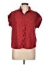 Eddie Bauer Hearts Red Short Sleeve Blouse Size L - photo 1