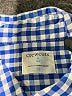 Crewcuts 100% Cotton Checkered-gingham Blue Short Sleeve Button-Down Shirt Size 12 - photo 3
