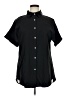 Cellabie Solid Black Short Sleeve Button-Down Shirt Size XL - photo 1