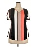 Unbranded Color Block Black Short Sleeve Blouse Size XXL - photo 1