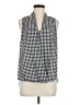 Kay Celine 100% Polyester Houndstooth Black Sleeveless Blouse Size M - photo 1