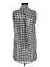 Kay Celine 100% Polyester Houndstooth Black Sleeveless Blouse Size M - photo 2