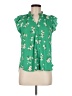 MELLODAY Green Short Sleeve Blouse Size M - photo 1