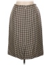 Ann Taylor 100% Wool Houndstooth Brown Wool Skirt Size 8 - photo 2