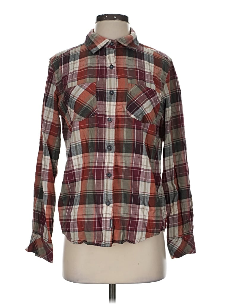 Pre-owned Merrell Long Sleeve Button Down Shirt In Burgundy