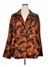 Future Collective 100% Polyester Tropical Orange Long Sleeve Blouse Size 2X - photo 1