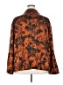 Future Collective 100% Polyester Tropical Orange Long Sleeve Blouse Size 2X - photo 2