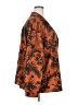 Future Collective 100% Polyester Tropical Orange Long Sleeve Blouse Size 2X - photo 4