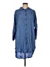 Unbranded 100% Rayon Blue 3/4 Sleeve Button-Down Shirt One size - photo 1