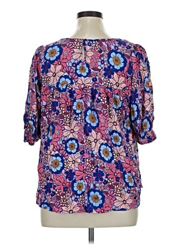 Terra & Sky Short Sleeve Blouse (view 2)