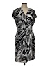 Chico's Graphic Black Casual Dress Size Lg (2) - photo 1