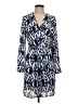 Collective Concepts 100% Polyester Print Blue Casual Dress Size S - photo 1