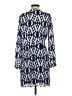 Collective Concepts 100% Polyester Print Blue Casual Dress Size S - photo 2