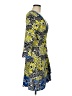 BCBGMAXAZRIA Print Blue Cocktail Dress Size M - photo 4