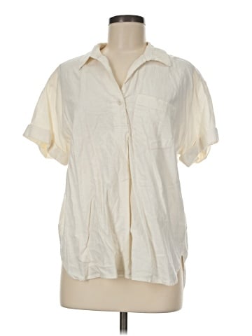 Madewell Linen-Blend Swenson Popover Shirt (view 1)