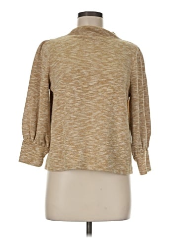 Madewell Gathered-Sleeve Mockneck Top (view 1)
