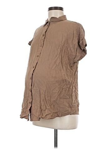 H&M Mama 3/4 Sleeve Button-Down Shirt (view 1)