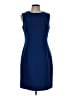 Tahari Solid Blue Cocktail Dress Size 10 - photo 1