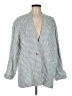 Madewell 100% Linen Checkered-gingham Teal Blazer Size M - photo 1
