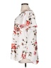 Rose + Olive 100% Polyester Floral Ivory Short Sleeve Blouse Size 1X - photo 5