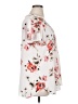 Rose + Olive 100% Polyester Floral Ivory Short Sleeve Blouse Size 1X - photo 4