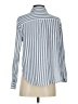 Caslon 100% Cotton Stripes Blue Long Sleeve Button-Down Shirt Size XS - photo 2