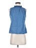 Allegra K 100% Cotton Blue Sleeveless Blouse Size XS - photo 1