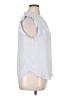 DKNY 100% Polyester Silver Sleeveless Blouse Size XL - photo 4