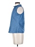 Allegra K 100% Cotton Blue Sleeveless Blouse Size XS - photo 5