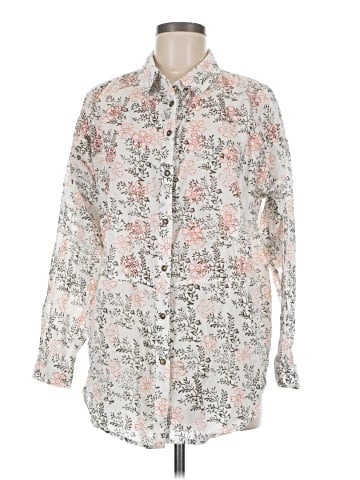 By Anthropologie Long Sleeve Button-Down Shirt (view 1)
