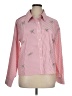 AVARA 100% Polyester Stripes Pink Long Sleeve Blouse Size XL - photo 1