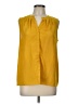 Maison Jules Yellow Sleeveless Button-Down Shirt Size L - photo 1