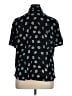 Talbots Floral Black Short Sleeve Button-Down Shirt Size XL - photo 2