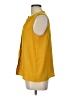 Maison Jules Yellow Sleeveless Button-Down Shirt Size L - photo 5