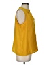 Maison Jules Yellow Sleeveless Button-Down Shirt Size L - photo 4