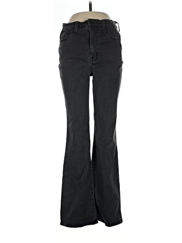 Madewell Skinny Flare Jeans in Black Frost Wash (view 1)