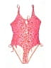 Shein Curve Animal Print Pink One Piece Swimsuit Size 1X - photo 1