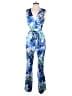 Nicole Miller New York Tropical Blue Jumpsuit Size 6 - photo 1