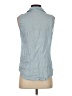 Equipment Blue Sleeveless Button-Down Shirt Size XS - photo 2