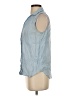Equipment Blue Sleeveless Button-Down Shirt Size XS - photo 5