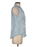 Equipment Blue Sleeveless Button-Down Shirt Size XS - photo 4