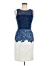 Noir 100% Silk Blue Cocktail Dress Size 6 - photo 1