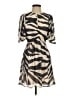 H&M 100% Polyester Animal Print Tan Casual Dress Size XS - photo 1