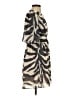 H&M 100% Polyester Animal Print Tan Casual Dress Size XS - photo 4