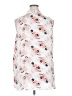 Massini Floral White Sleeveless Button-Down Shirt Size 2X - photo 2