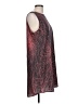 Halogen 100% Polyester Graphic Burgundy Cocktail Dress Size L - photo 4