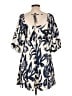 She + Sky 100% Polyurethane Print Blue Casual Dress Size L - photo 2